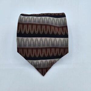 Mens Necktie Bergamo New York Formal  66"Lx4"W Multicolor Vintage